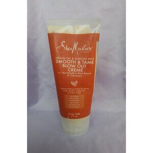 Shea Moisture Smooth & Tame Blow Out Crème  Argan Oil & Almond Milk  177 mL